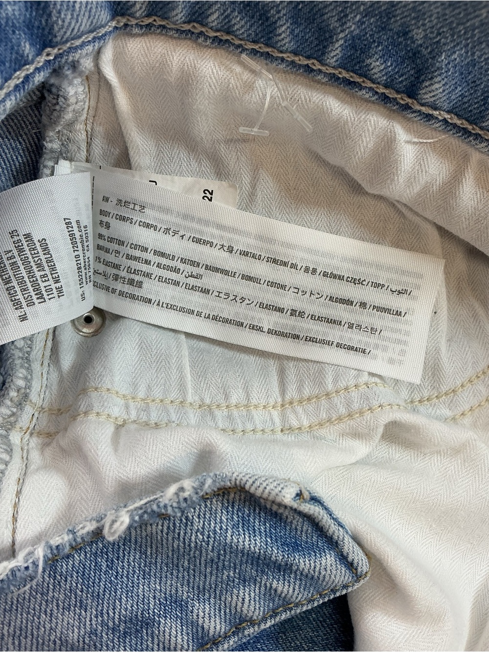 Abercrombie & Fitch High Rise Straight Leg Light Wash Jeans Size 26” - Picture 3 of 5